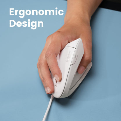 Mouse Diestro Ergonómico Usb Perixx 513 Blanco