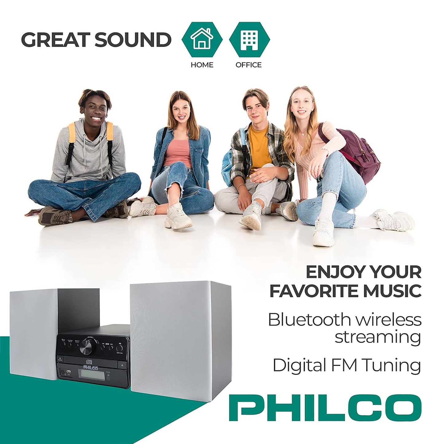 Sistema de Sonido Philco PES3515 BT 15W Estéreo CD-R/RW FM