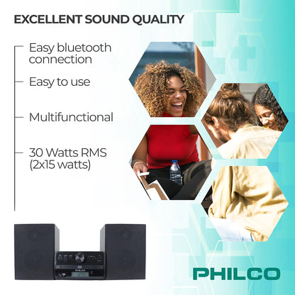 Sistema de Sonido Philco PES3530 BT 30W Estéreo CD-R/RW FM