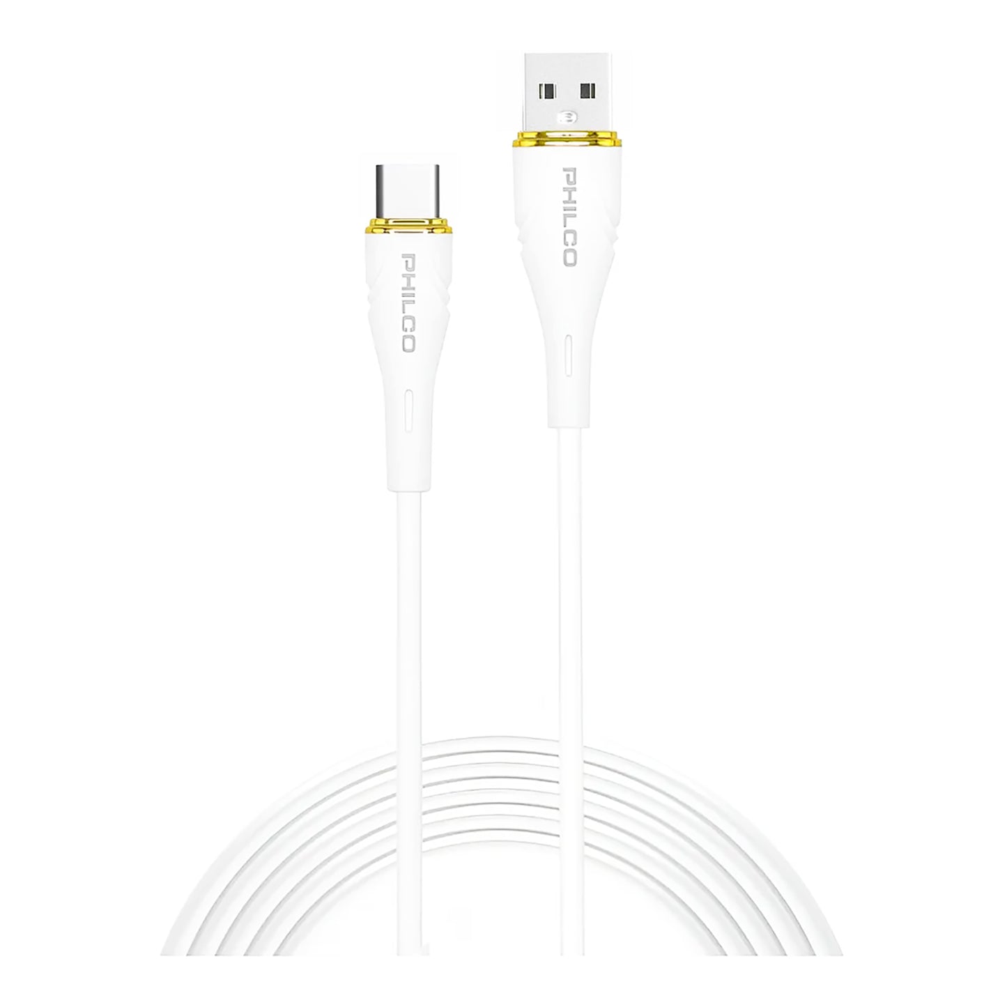Cable Usb C - Usb A Philco 20w 480mbps 1,2m Blanco