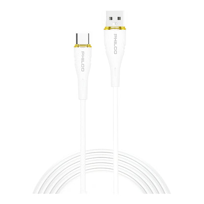 Cable Usb C - Usb A Philco 20w 480mbps 1,2m Blanco