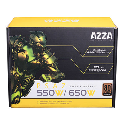Fuente Para Pc Azza 650w Atx 80 Plus Bronze