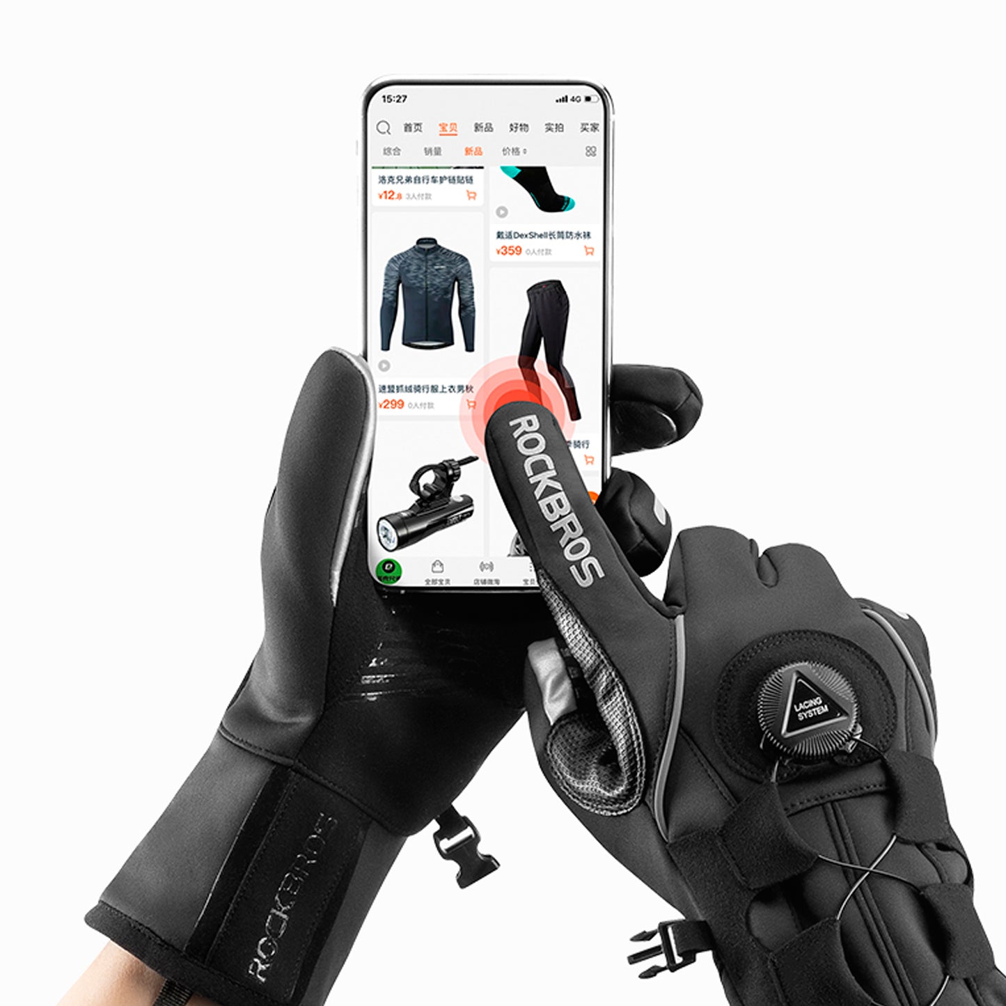 Guantes De Invierno Rockbros Antideslizantes Xl