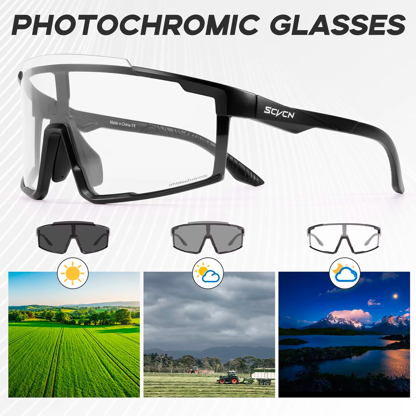 Lentes Deportivos Fotocromáticos Anti-empañamiento Scvcn Uv400