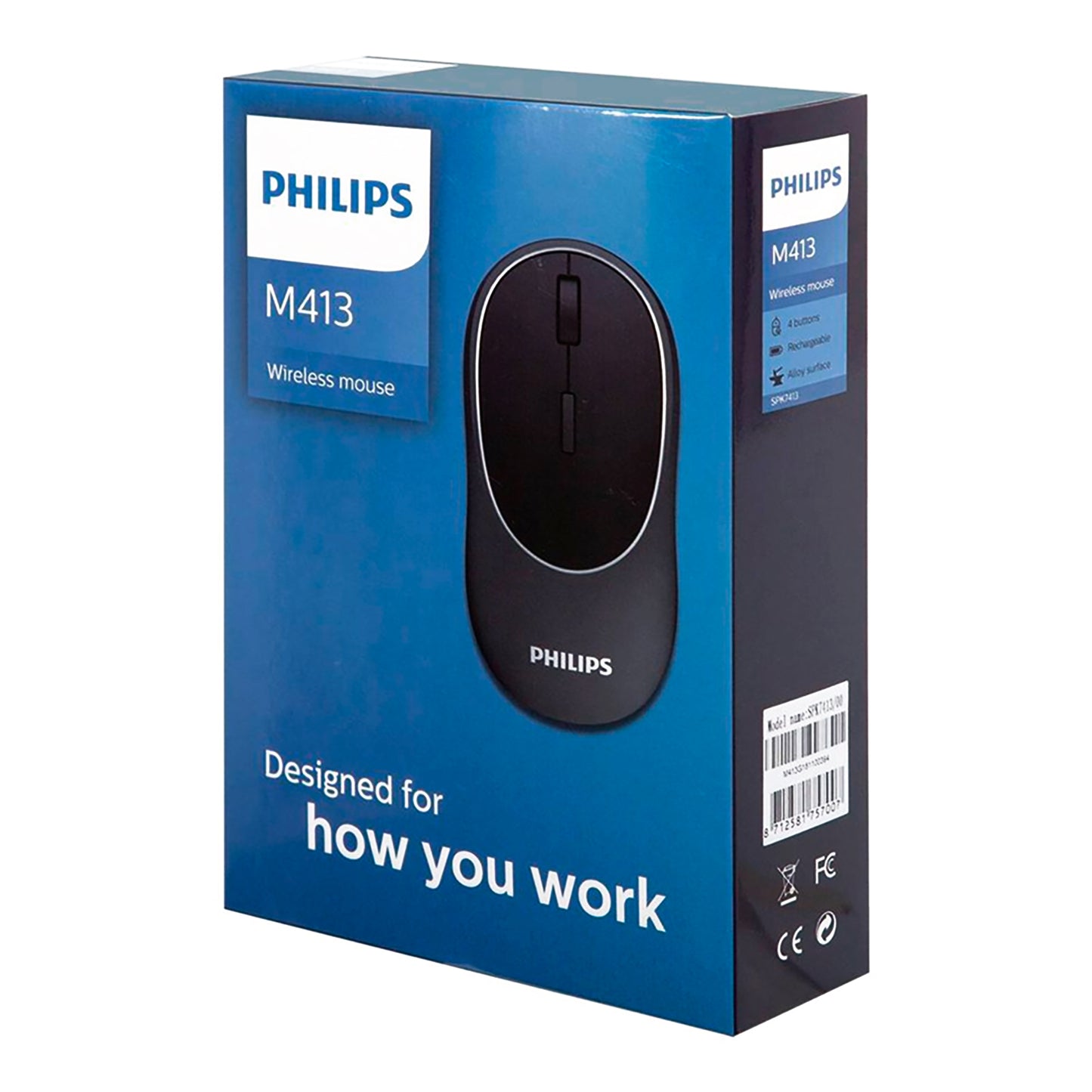 Mouse Ambidiestro Inalámbrico Philips M413 2000dpi
