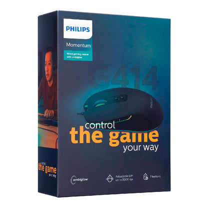 Mouse Gaming Philips G414 3600dpi Iluminación RGB
