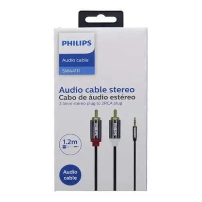 Cable de Audio Philips Swa4111/59 3,5mm a 2RCA 1.2mt