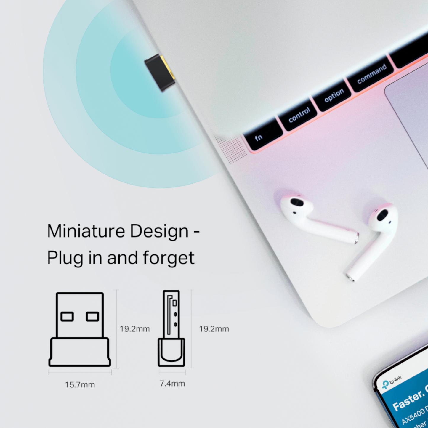Adaptador Tp-Link Usb Ac600 Wi-Fi y Bluetooth 4.2