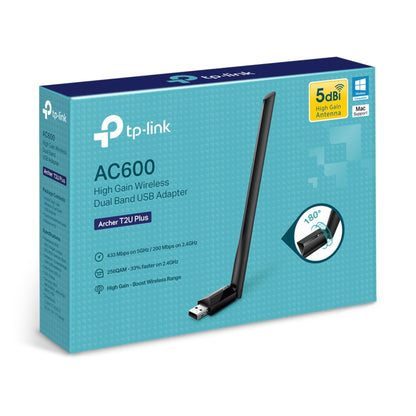 Adaptador de Red Tp-Link Usb Archer T2u Plus Dual Band Ac600