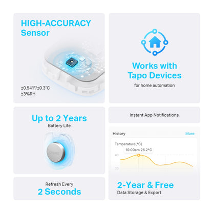 Sensor De Temperatura y Humedad Tp-Link Tapo T310 -20ºc - 60ºc 0% - 99% Rh