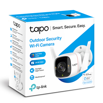 Cámara De Seguridad Tp-Link Tapo C320ws Exterior Visión Nocturna 2K