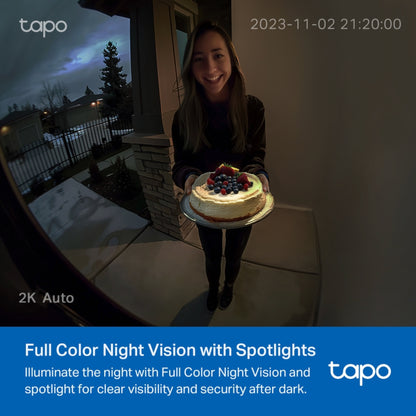 Timbre Con Video Tapo D210 Visión Nocturna Wifi 2K