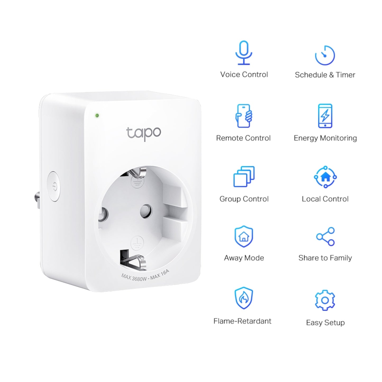 Enchufe Inteligente Con Medidor De Consumo Tp-link Tapo P110 Wifi X2u