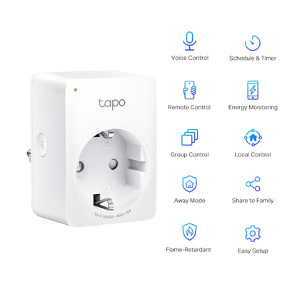 Enchufe Inteligente Con Medidor De Consumo Tp-link Tapo P110 Wifi X2u