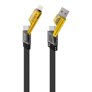 Cable de Datos Transformers 4en1 Usb A  / Usb C / Lightning 6A 1m