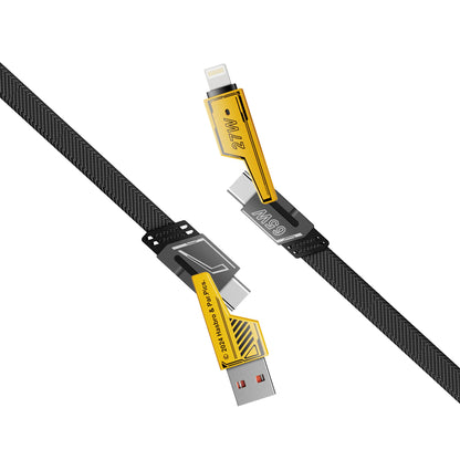 Cable de Datos Transformers 4en1 Usb A  / Usb C / Lightning 6A 1m