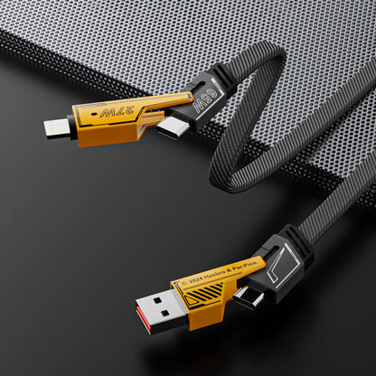 Cable de Datos Transformers 4en1 Usb A  / Usb C / Lightning 6A 1m