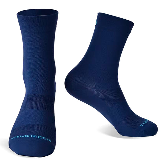 Medias Para Ciclismo Thinkrider Respirables Arco Y Talón Reforzados Azul