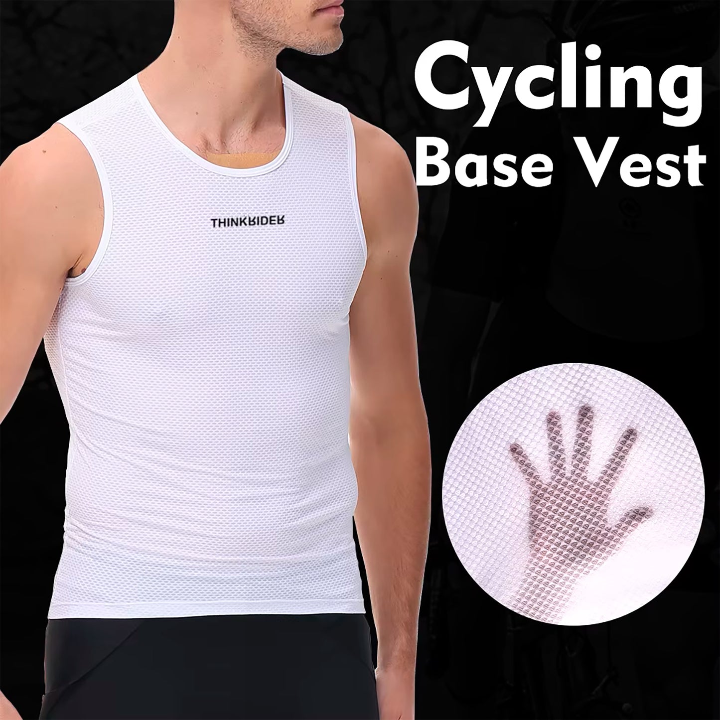 Camiseta Base Para Ciclista Thinkrider Sin Costuras Hombre 3XL