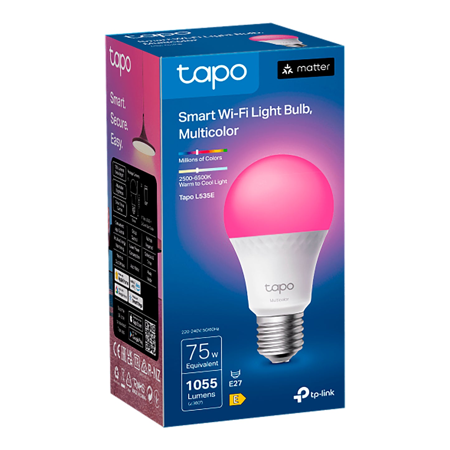 Lámpara Led Inteligente Tp-link Tapo L535e 8,6W E27 Blanco Y Color