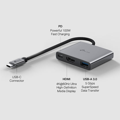 Hub Usb C 3en1 Tp-Link Uh3020c 3 Puertos