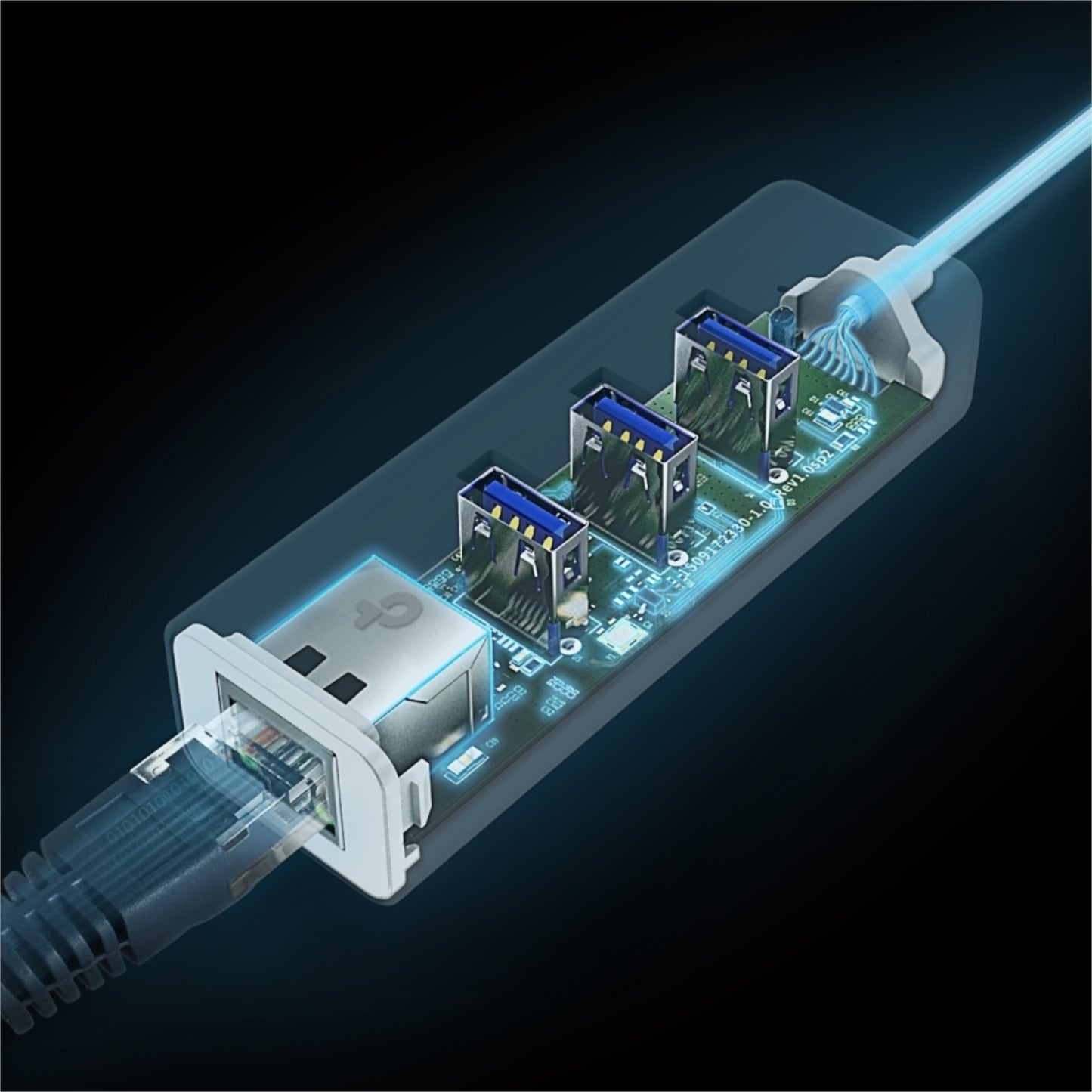 Adaptador de Red Tp-Link Usb-C 3.0 a Gigabit + Usb 3.0