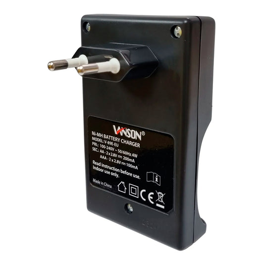 Cargador Para 2 o 4 Pilas Ni-MH AA/AAA Vanson V-89E