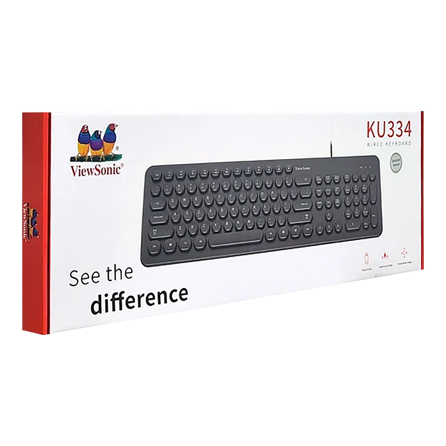 Teclado Usb A ViewSonic Ku334 Español Teclas Redondas