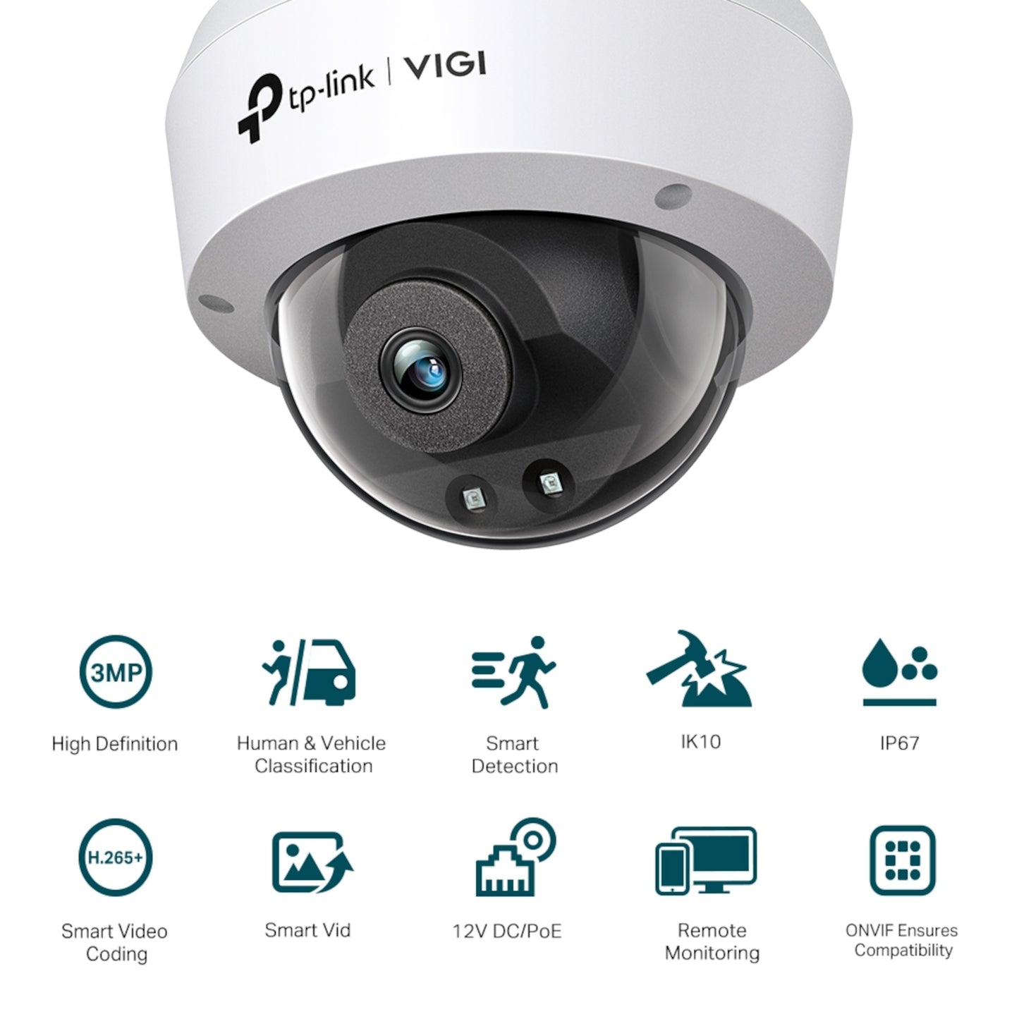 Cámara Seguridad Ext Tp-Link Vigi C230I Color Ip67 Día Noche 2K 3mp