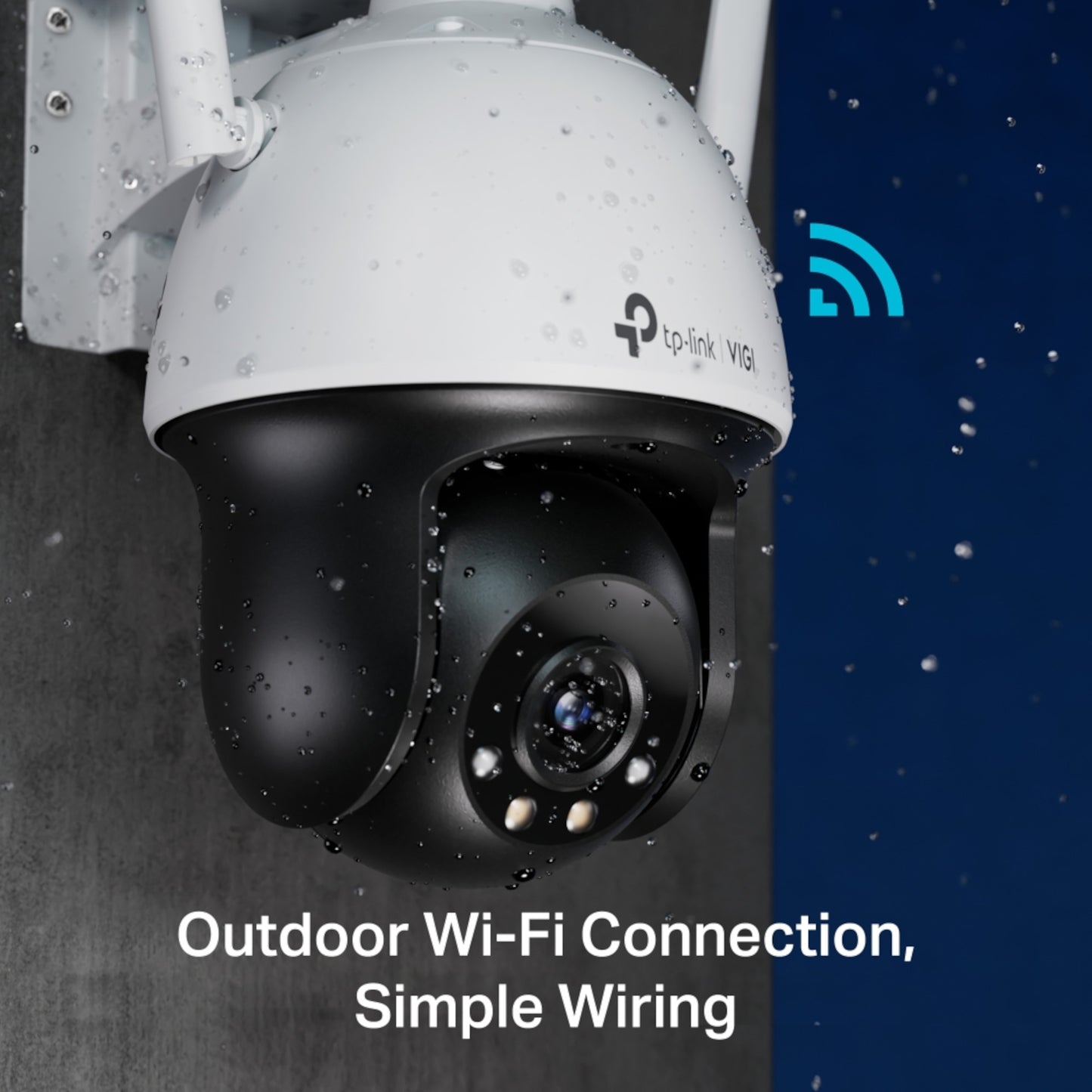 Cámara Seguridad Ext Tp-Link Vigi C540 360° Wi-Fi Color Día Noche 2K 4mp