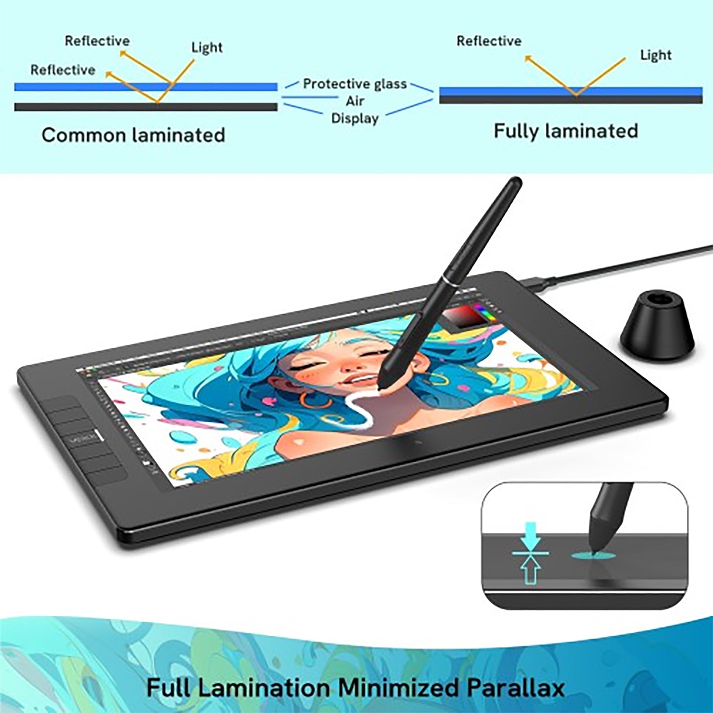 Tableta Digitalizadora Veikk Vk1200 V2 10''x6'' 1920x1080