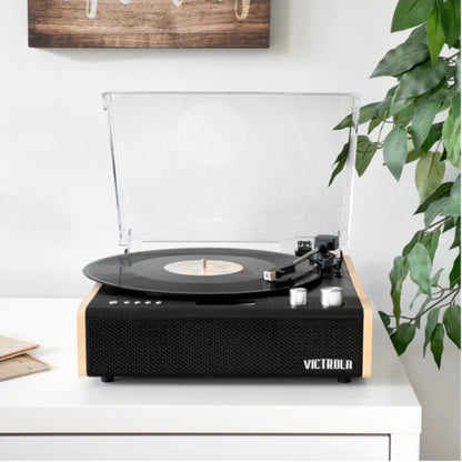 Tocadiscos Victrola Bluetooth Dual Parlantes Estéreo