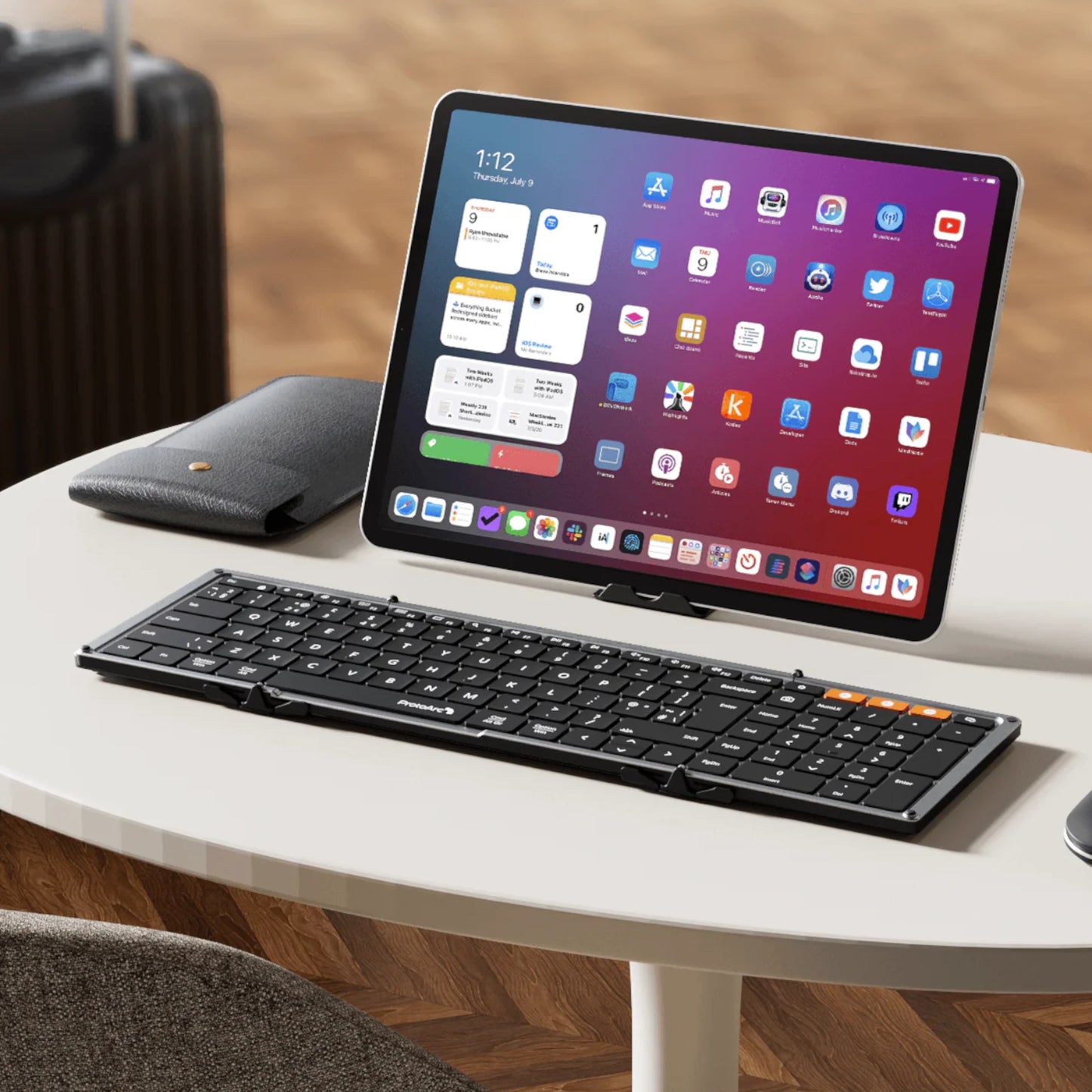 Teclado Retroiluminado Plegable Bluetooth ProtoArc Xk01-plus