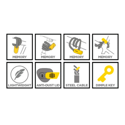 Candado Con Cable De Memoria Rockbros 60cm