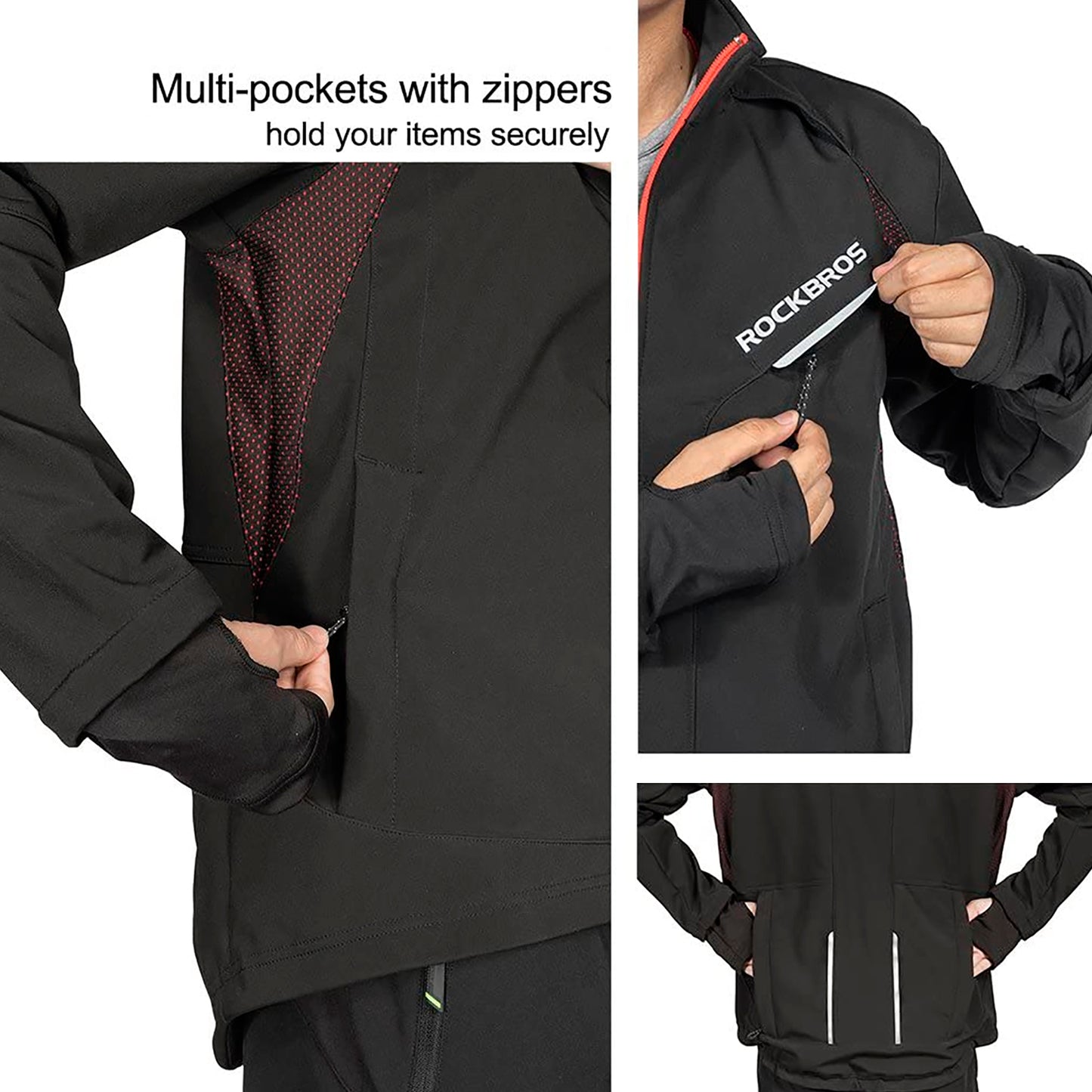 Campera Impermeable Rockbros Cintas Reflectivas Xxxxl