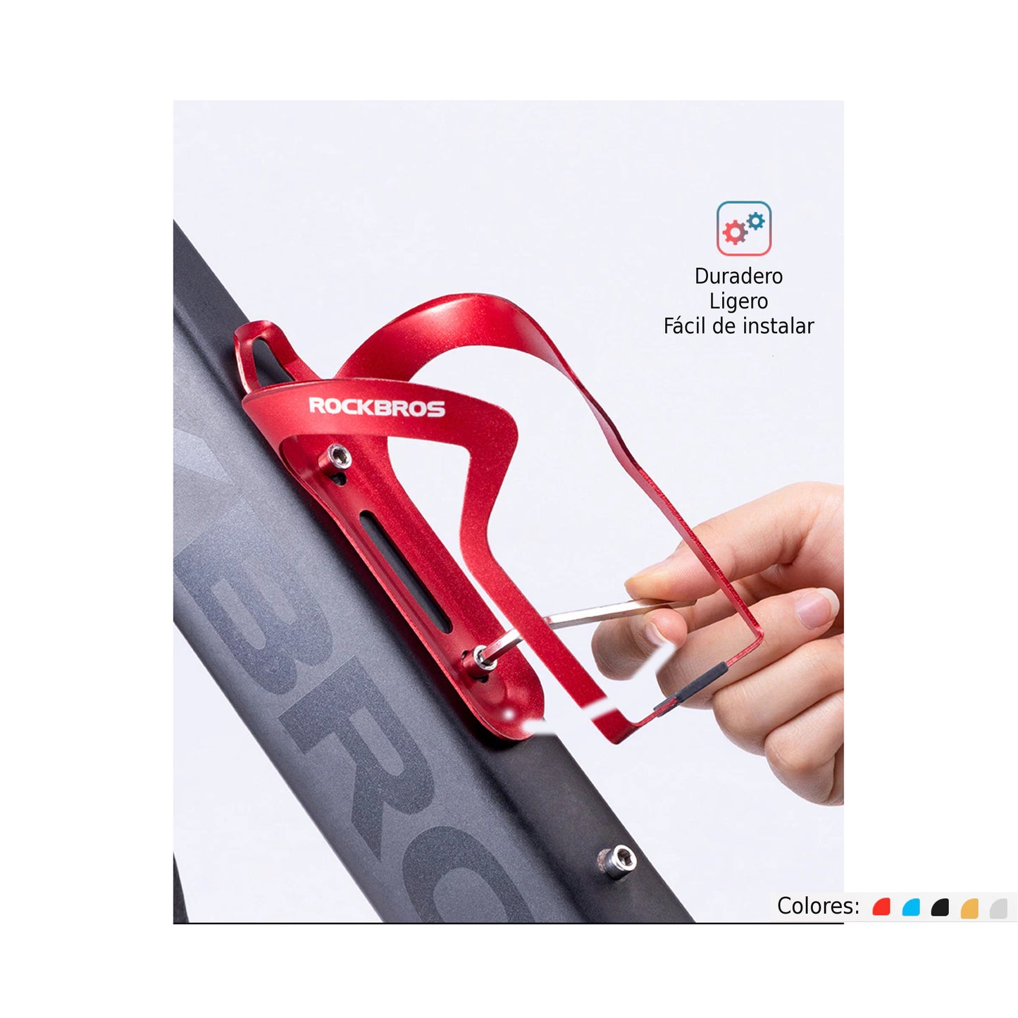 Portacaramañola De Aluminio Rockbros Plateada