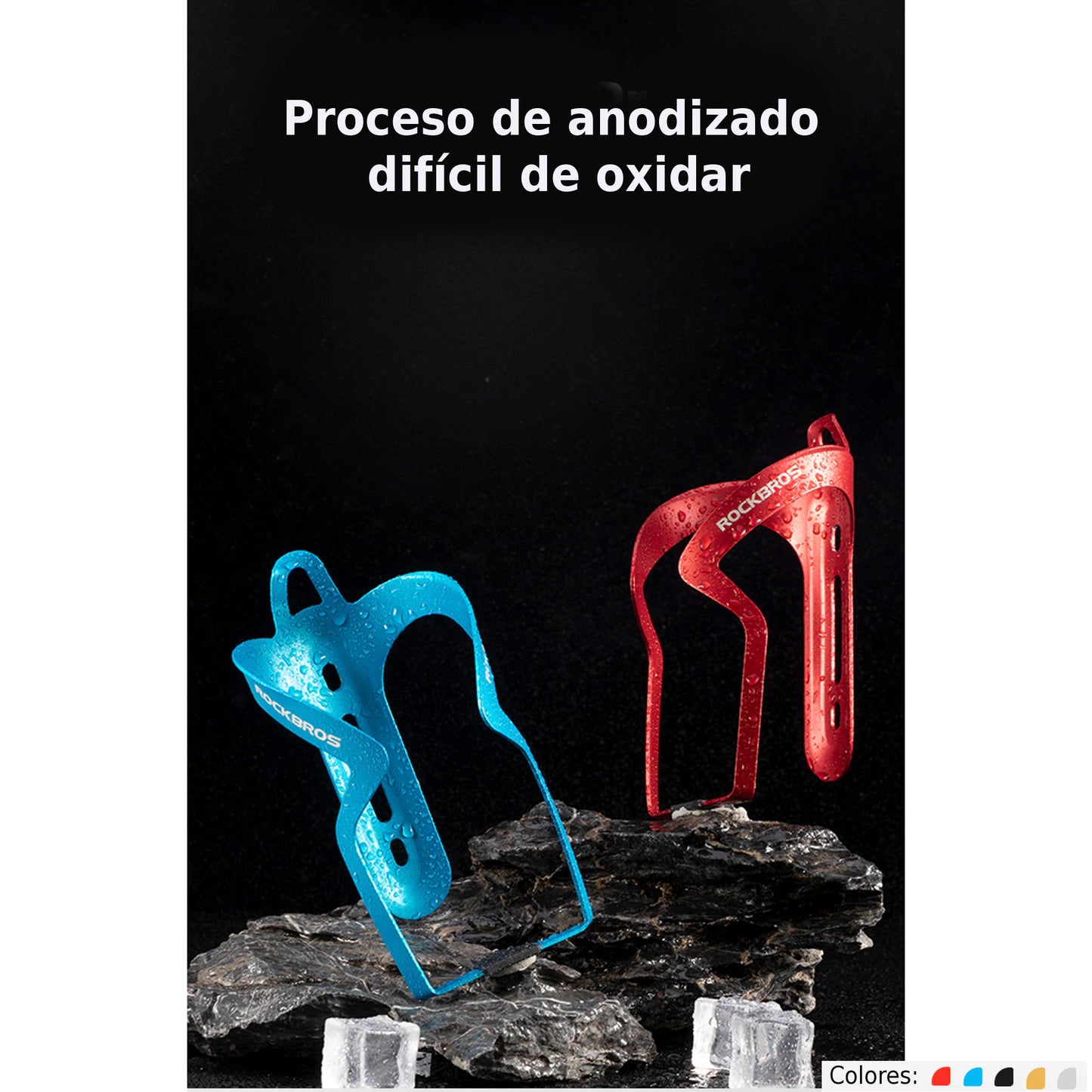 Portacaramañola De Aluminio Rockbros Plateada