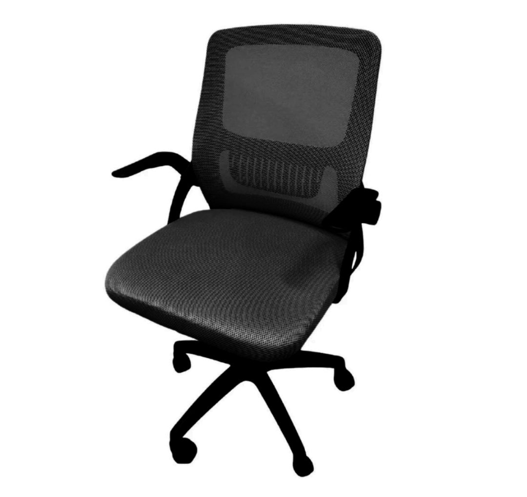 Silla de oficina Trent Negra con posabrazos