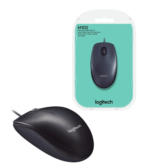 Mouse óptico Logitech M100 negro