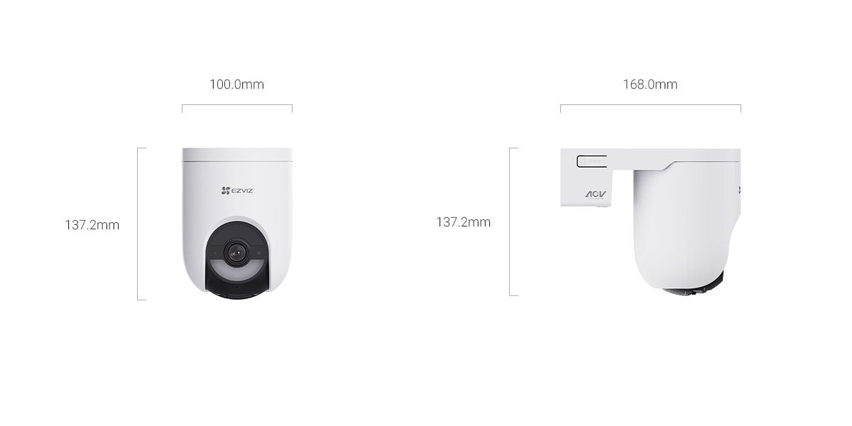 Camara Wifi 6+4G Ezviz HB8 Lite 4MP 2K + Panel solar