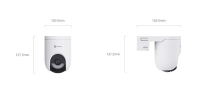 Camara Wifi 6+4G Ezviz HB8 Lite 4MP 2K + Panel solar