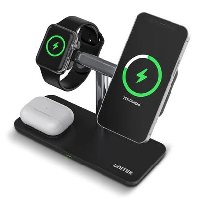 Cargador Inalámbrico Unitek 3 en 1 magnético