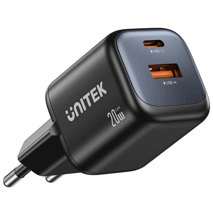 Cargador Unitek 20W Dual-Port GaN