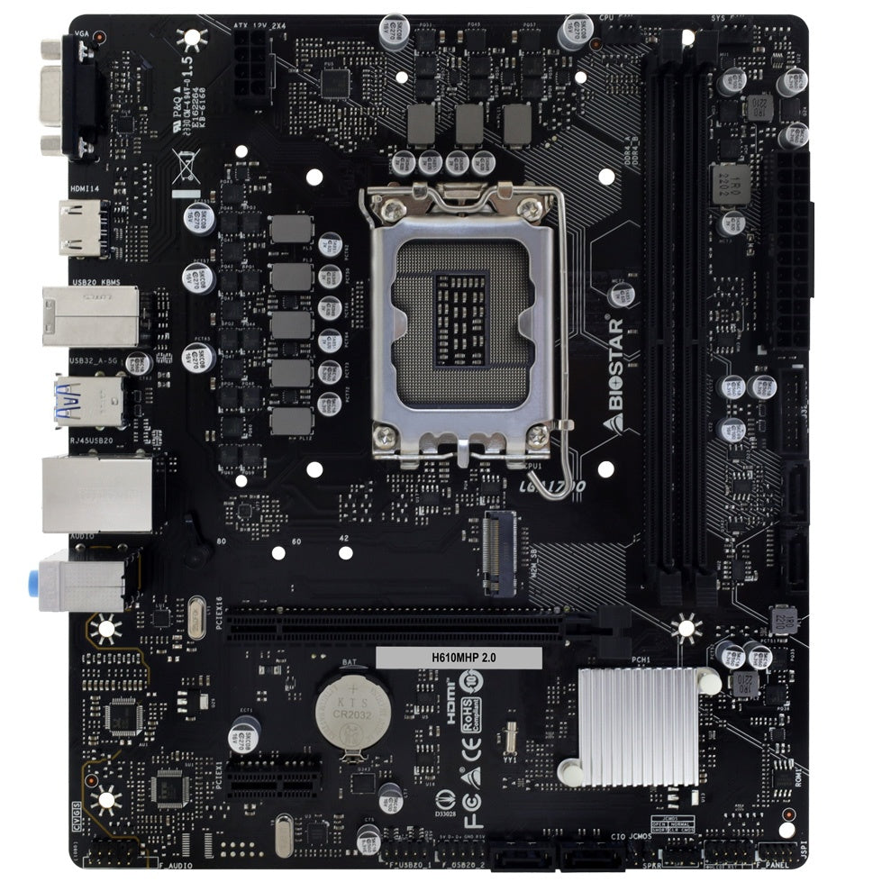 Motherboard BioStar H610MHP 2.0 LGA 1700 DDR4 Micro-ATX