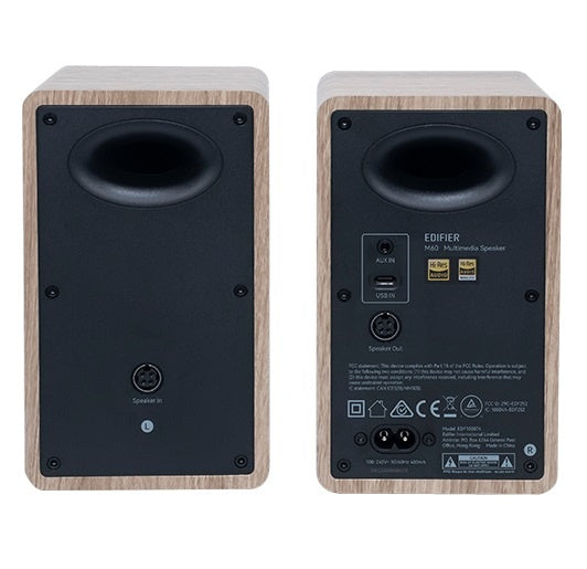 Parlantes Edifier 2.0 M60 66W bluetooth roble