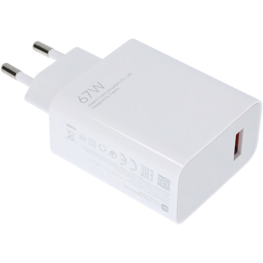 Cargador Xiaomi 67W HyperCharge USB A