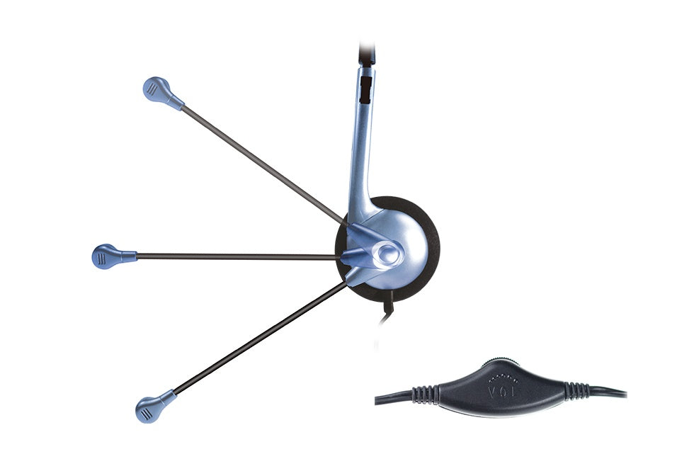 Auriculares Genius HS-02B con micrófono azul