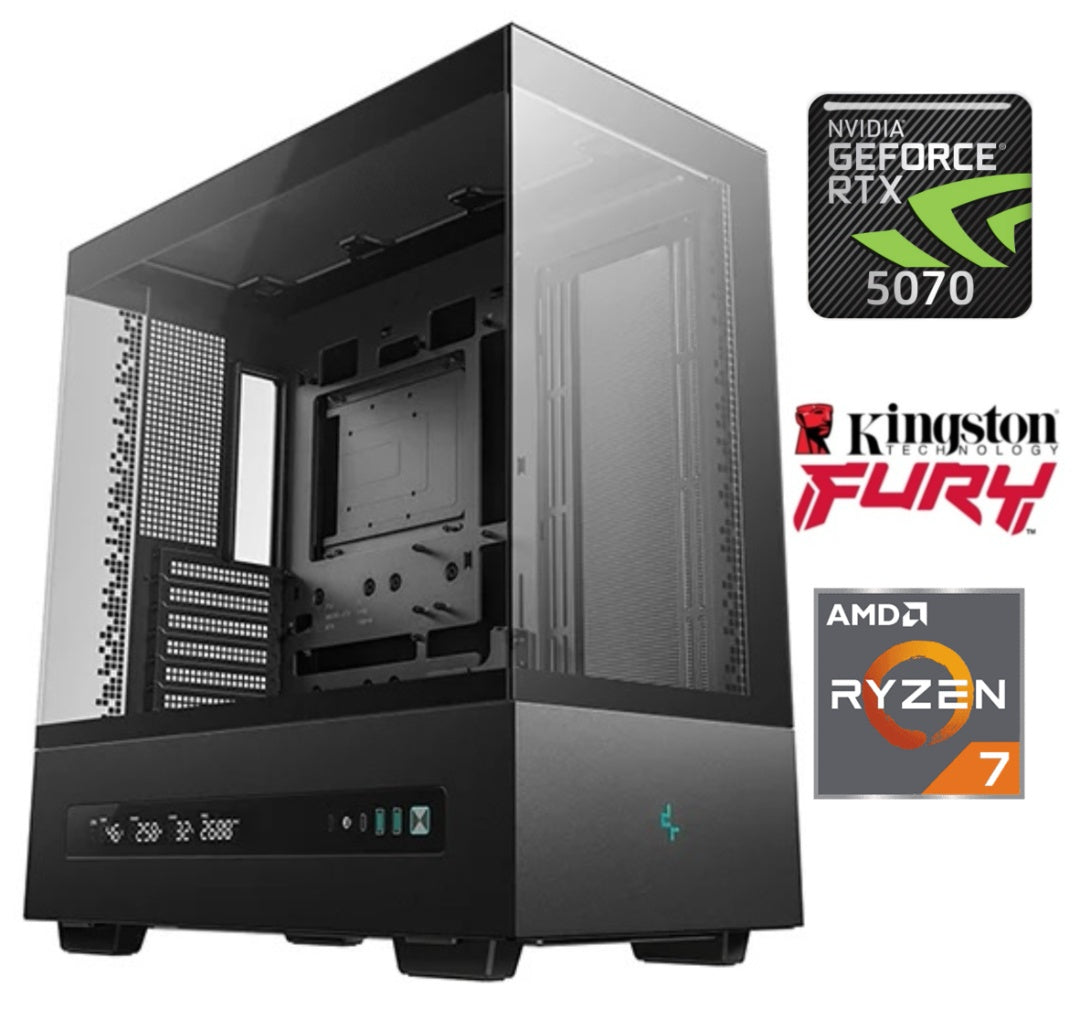 Equipo Gamer Ryzen 7 9800X3D, 32GB, 1TB NVMe, RTX 5070 12GB