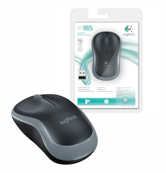 Mouse Logitech M185 inalámbrico negro