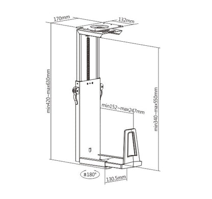 Soporte para PC escritorio hasta 15 Kg